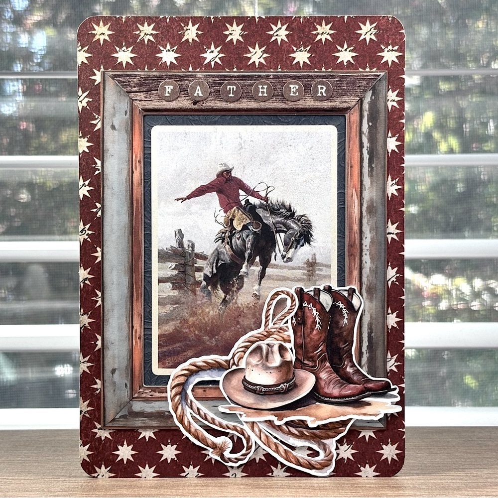 Handmade Western Cowboy Greeting Card for Father